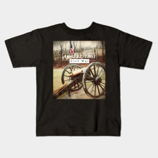 Reproduction Civil War Cannon from 1861 Kids T-Shirt